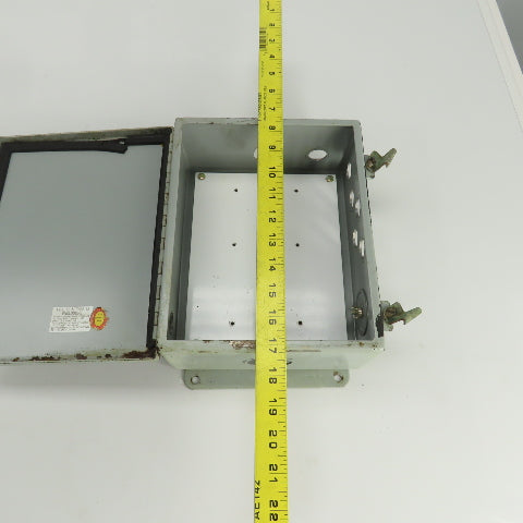 Hoffman 10" x 8" x 4" Hinged Door Electrical Enclosure W/ Back Plate 12&13 Enc