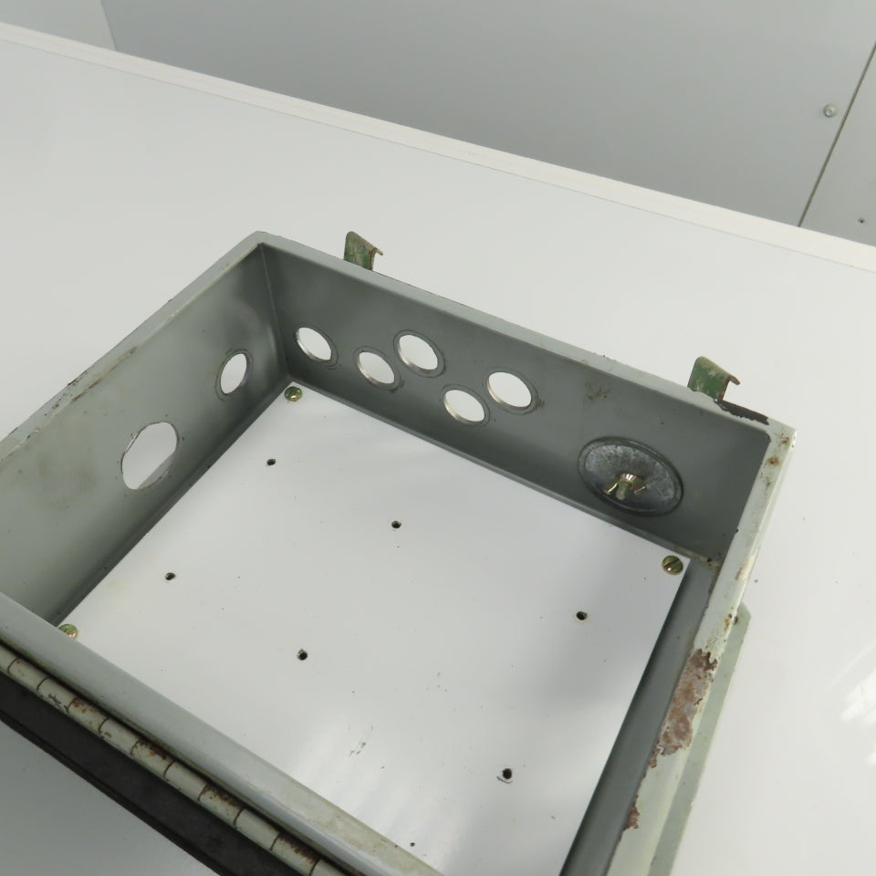 Hoffman 10" x 8" x 4" Hinged Door Electrical Enclosure W/ Back Plate 12&13 Enc