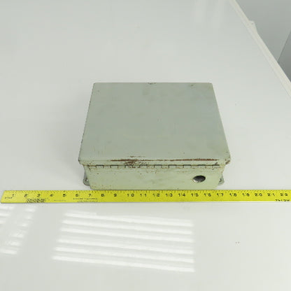 Hoffman 10" x 8" x 4" Hinged Door Electrical Enclosure W/ Back Plate 12&13 Enc
