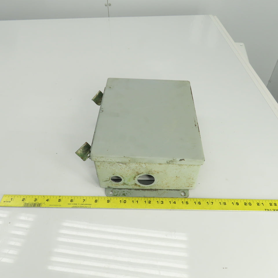 Hoffman 10" x 8" x 4" Hinged Door Electrical Enclosure W/ Back Plate 12&13 Enc