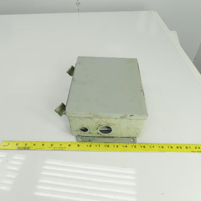 Hoffman 10" x 8" x 4" Hinged Door Electrical Enclosure W/ Back Plate 12&13 Enc