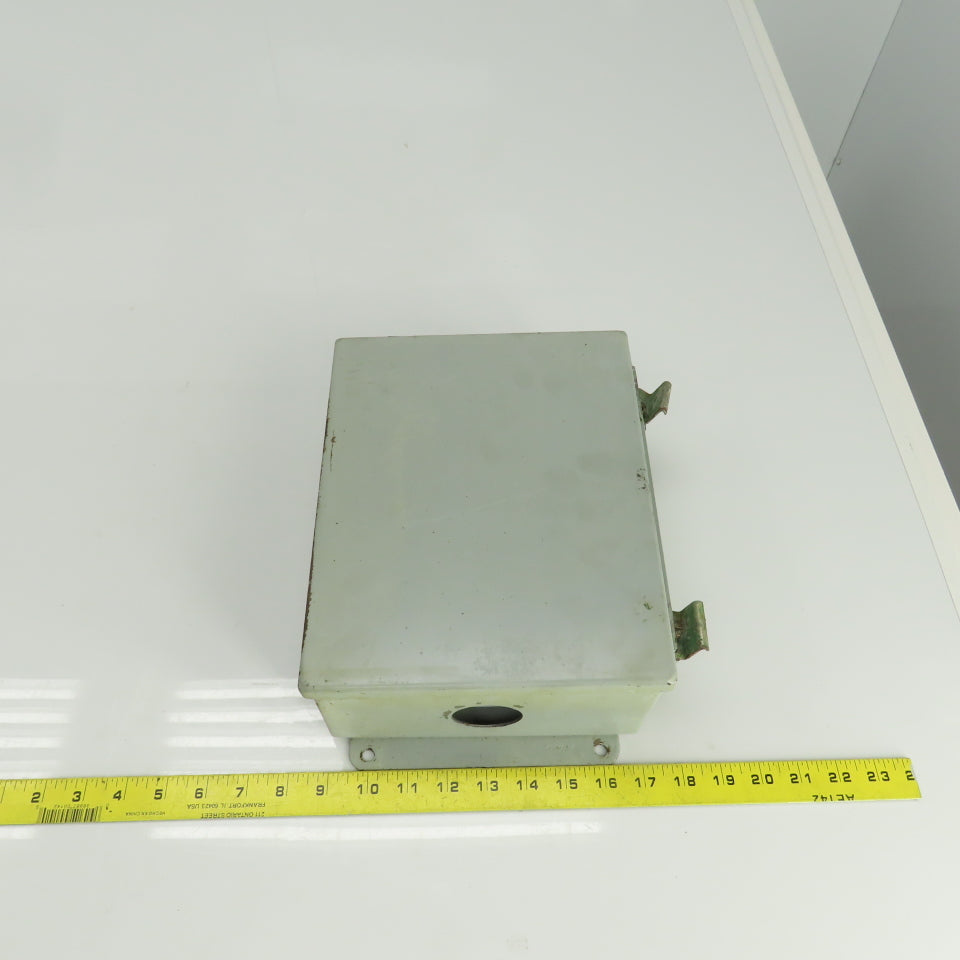 Hoffman 10" x 8" x 4" Hinged Door Electrical Enclosure W/ Back Plate 12&13 Enc