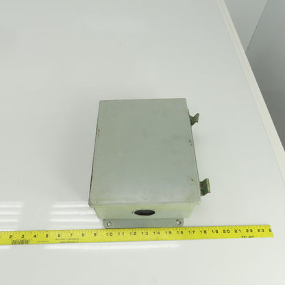 Hoffman 10" x 8" x 4" Hinged Door Electrical Enclosure W/ Back Plate 12&13 Enc