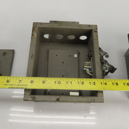 Harting HS12 7" x 6" x 3" Electrical Enclosure W400V 16A 6 Pin Connector Lot/3