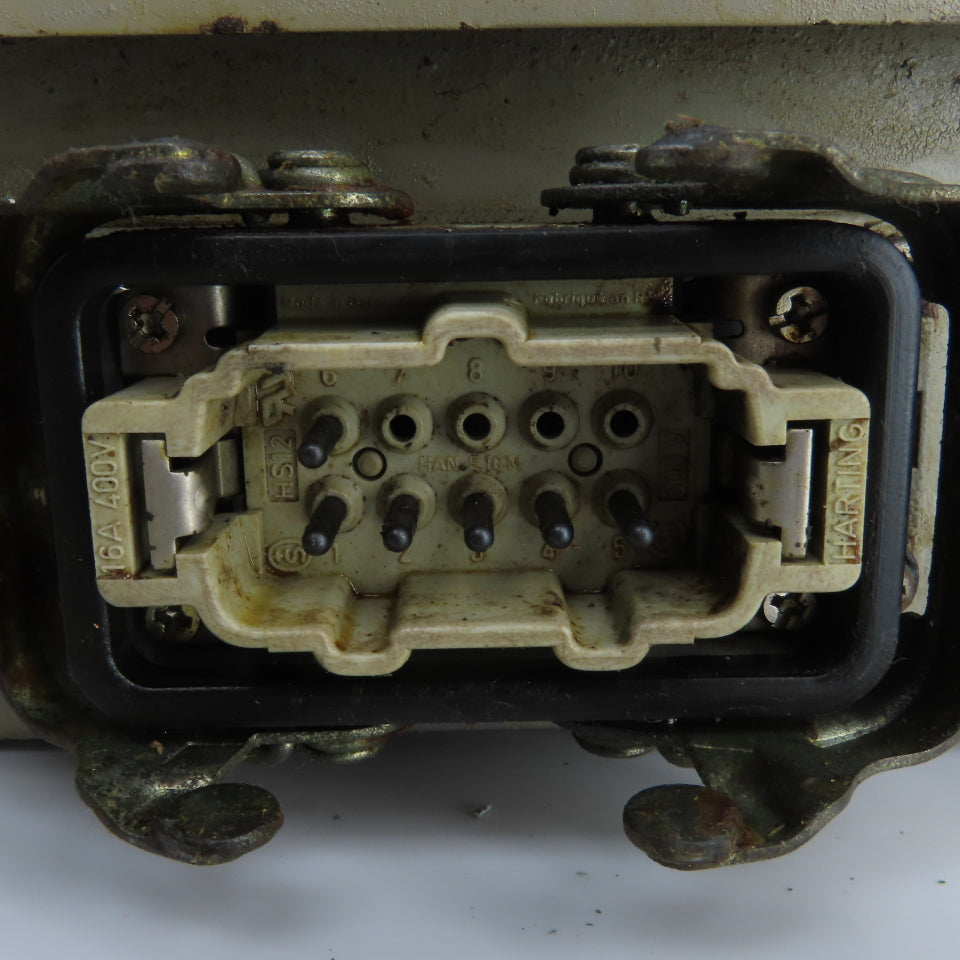 Harting HS12 7" x 6" x 3" Electrical Enclosure W400V 16A 6 Pin Connector Lot/3