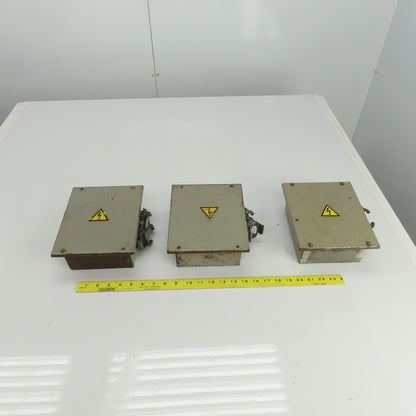 Harting HS12 7" x 6" x 3" Electrical Enclosure W400V 16A 6 Pin Connector Lot/3