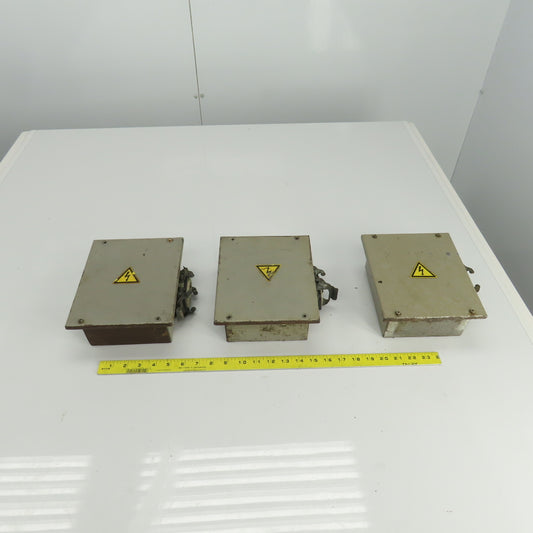 Harting HS12 7" x 6" x 3" Electrical Enclosure W400V 16A 6 Pin Connector Lot/3