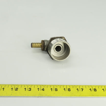 TC-316 1-1/2" x 1/2" NPT 90° Elbow Reducer W/1/2" Barbed Fitting Lot Of 2