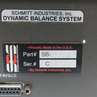 Schmitt Industries SB-2500 Dynamic Balance System Controller  115V