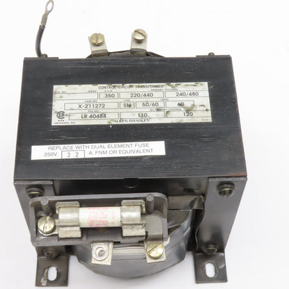 Allen Bradley X-211272 220/440-480V Pri 50/60Hz .350kVa 110/120V Sec Transformer
