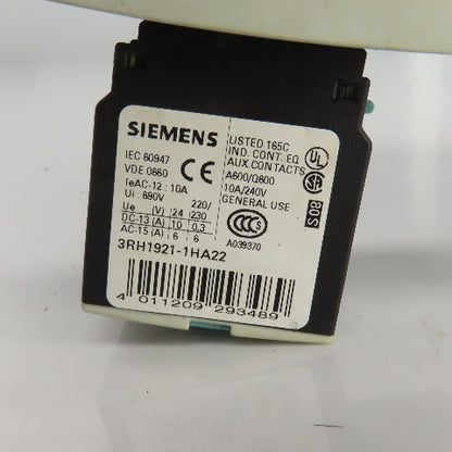 Siemens 3RV1031-4DA10 Manual Motor Starter 5HP 380-480VAC W/Overload 18-24A Trip