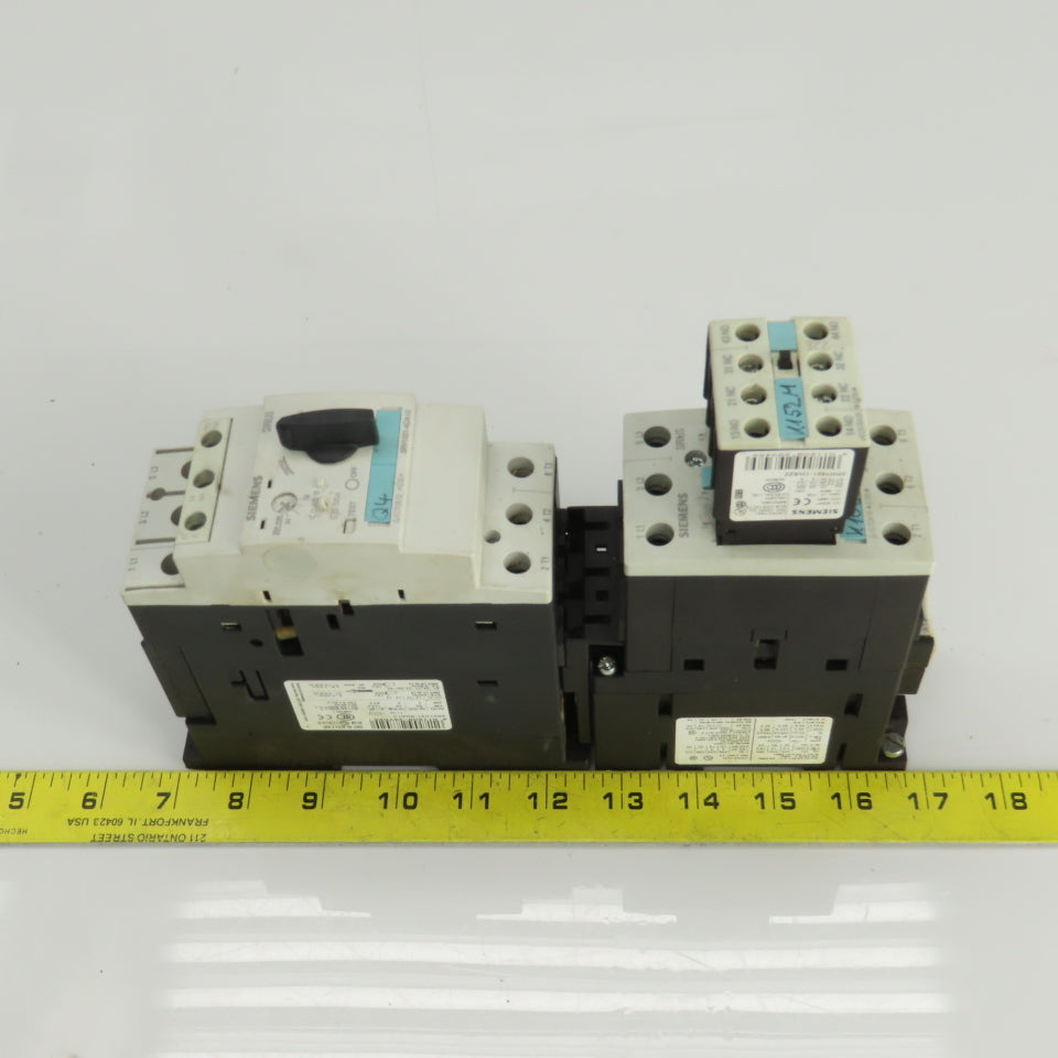 Siemens 3RV1031-4DA10 Manual Motor Starter 5HP 380-480VAC W/Overload 18-24A Trip