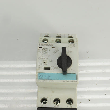 Siemens 3RV1021-1EA10 Manual Motor Starter 400-690V W/Overload 2.8-4A