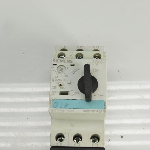 Siemens 3RV1021-1EA10 Manual Motor Starter 400-690V W/Overload 2.8-4A