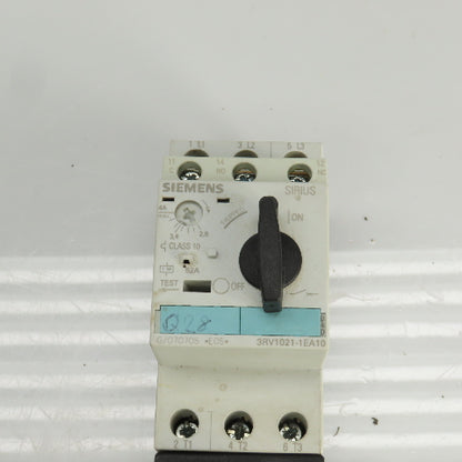 Siemens 3RV1021-1EA10 Manual Motor Starter 400-690V W/Overload 2.8-4A