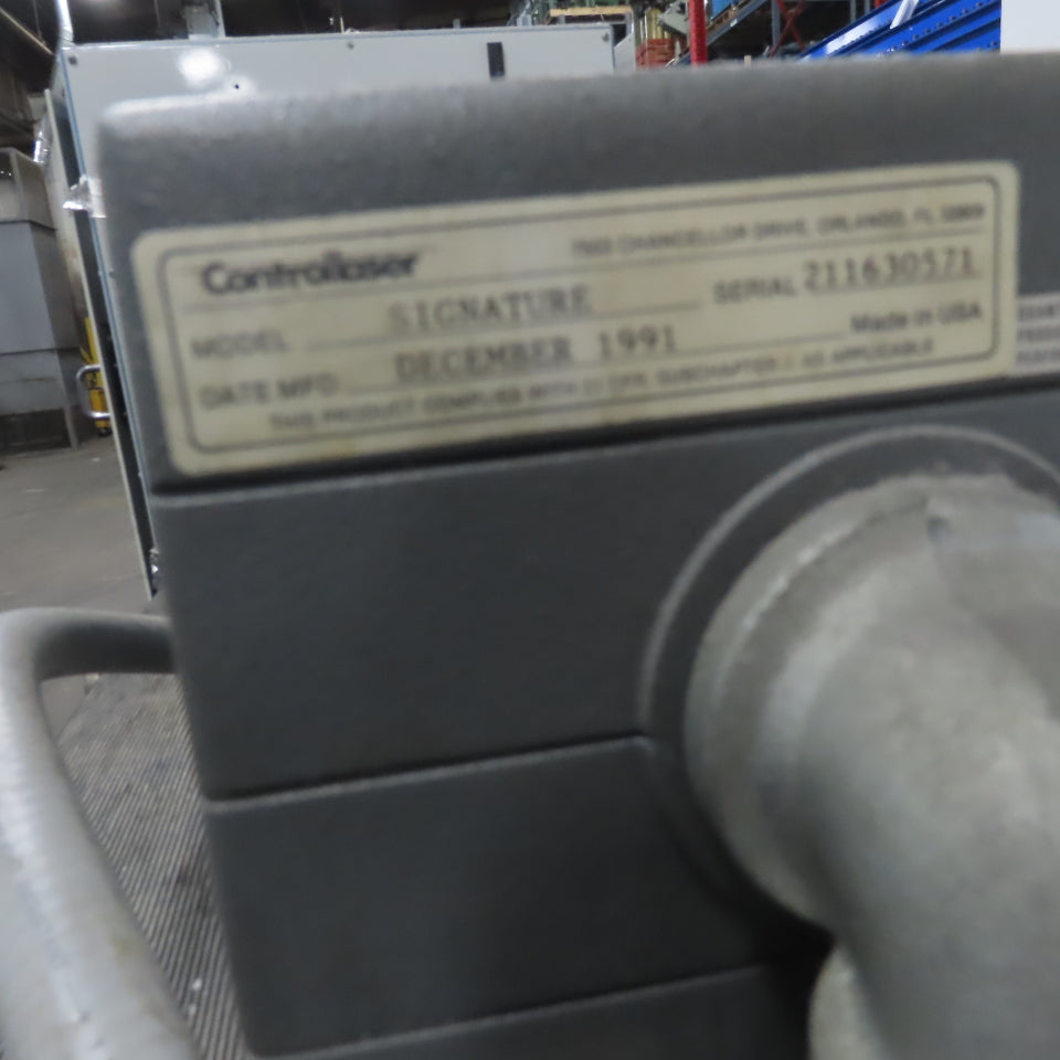 Controllaser Pro-Laser Singinature Laser Marking System W/Chiller 230V 3 Phase