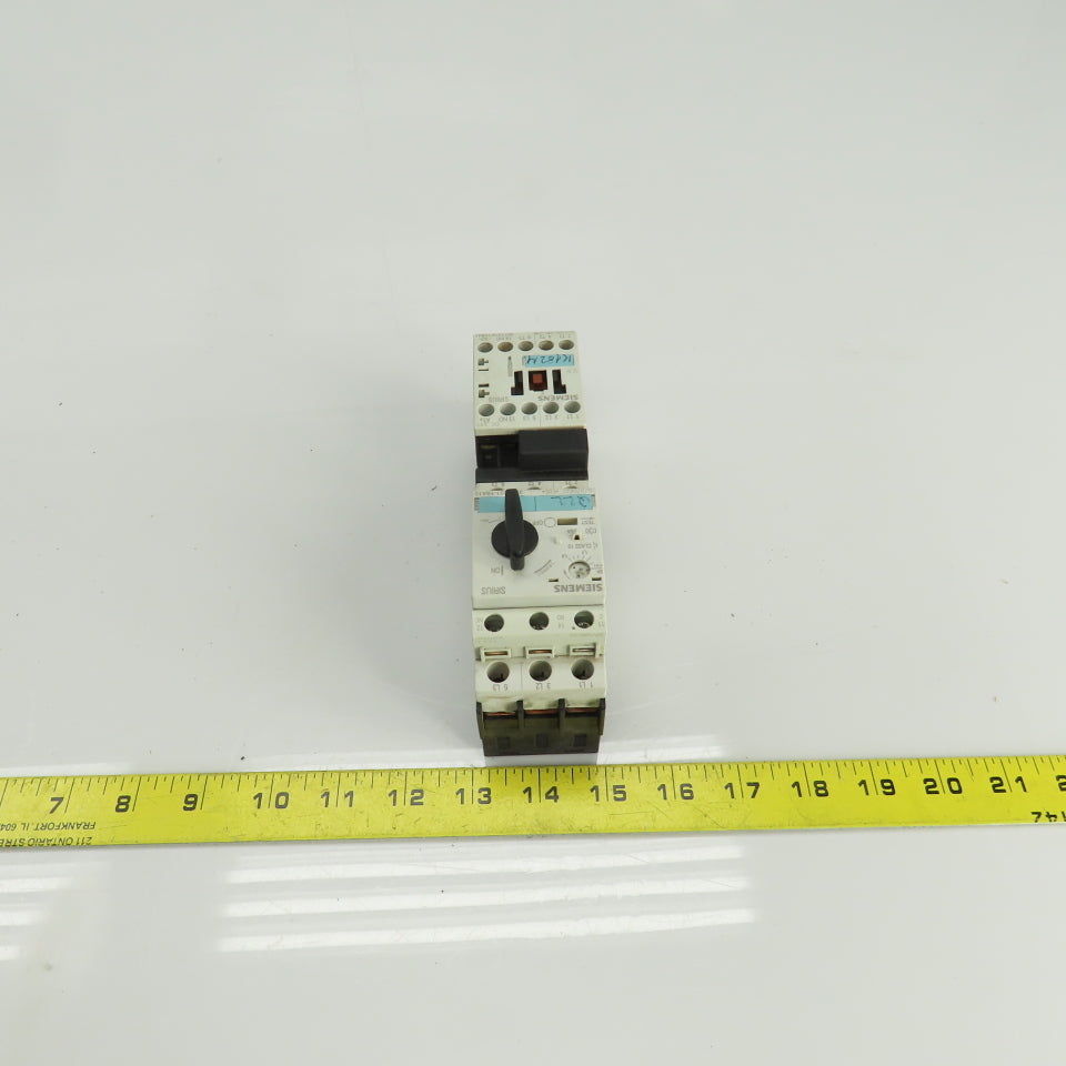 Siemens 3RV1021-1BA10 Manual Motor Starter 400-690V W/Overload 1.4-2A