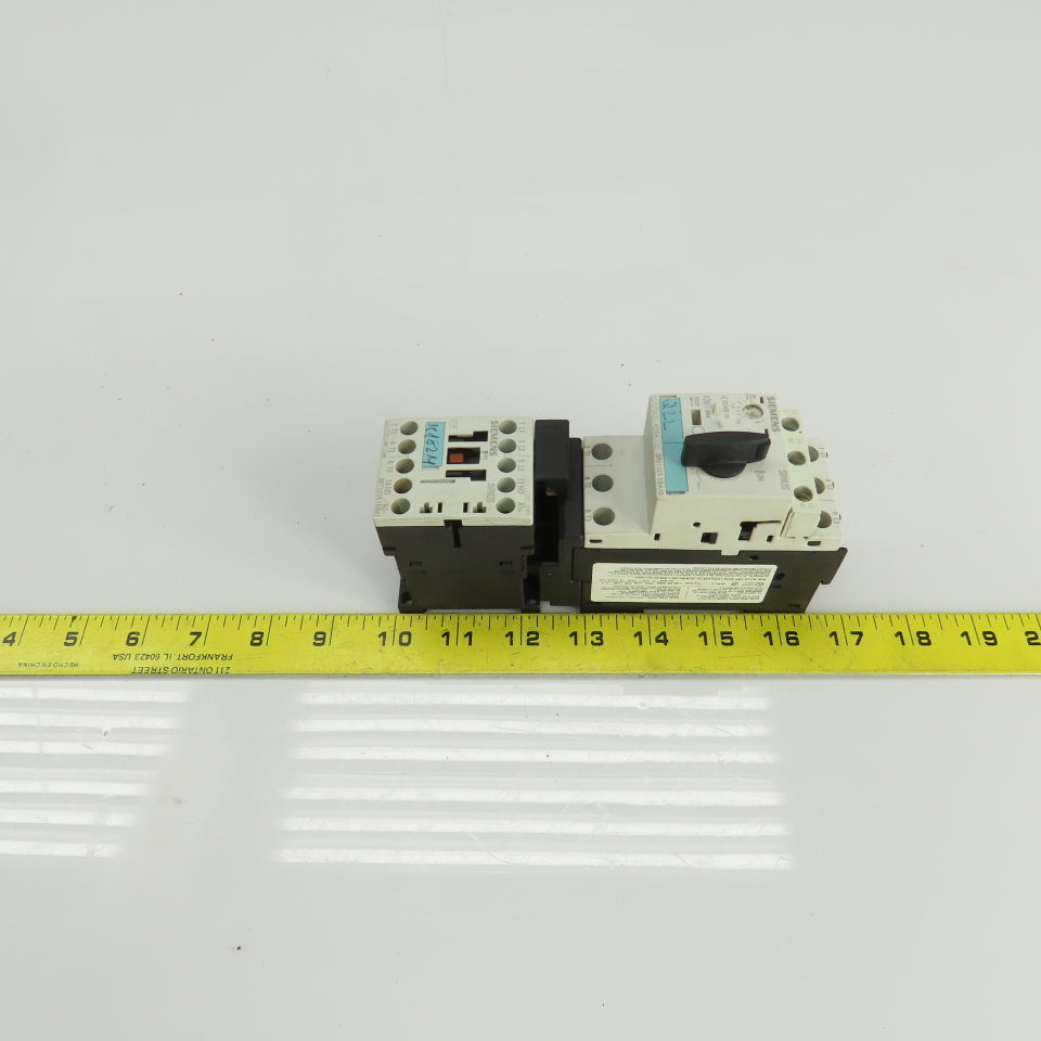 Siemens 3RV1021-1BA10 Manual Motor Starter 400-690V W/Overload 1.4-2A