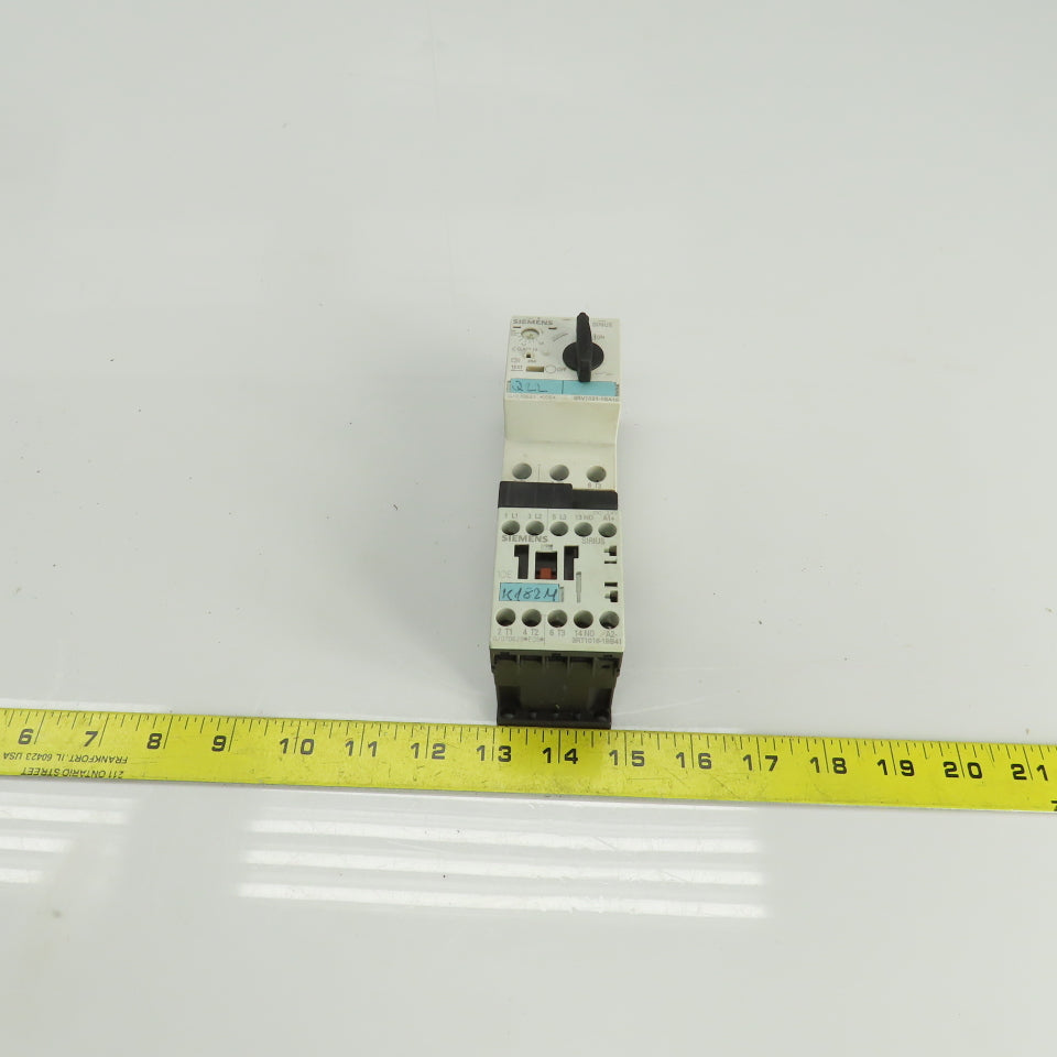 Siemens 3RV1021-1BA10 Manual Motor Starter 400-690V W/Overload 1.4-2A