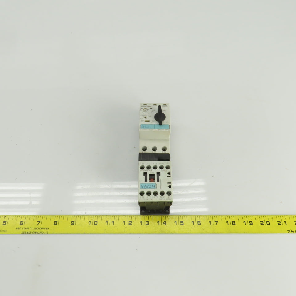 Siemens 3RV1021-1BA10 Manual Motor Starter 400-690V W/Overload 1.4-2A