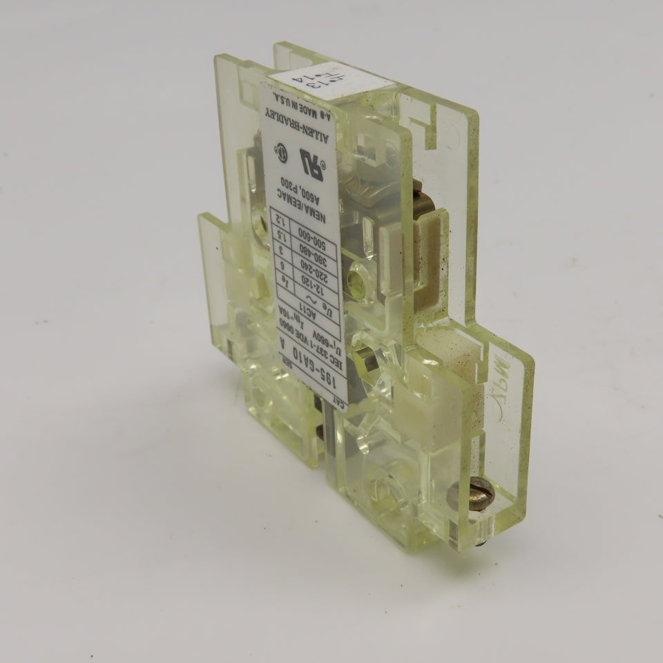 Allen Bradley 195-GA10 600V 10A Auxiliary Contact Block