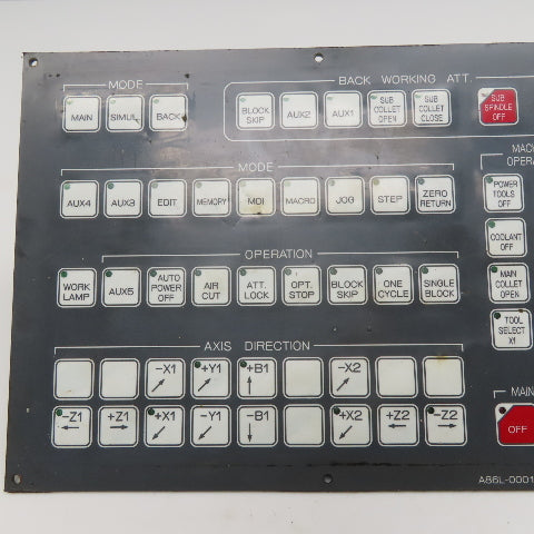 Fanuc A86L-0001-0207 Machine Operator Key Pad Circuit Board