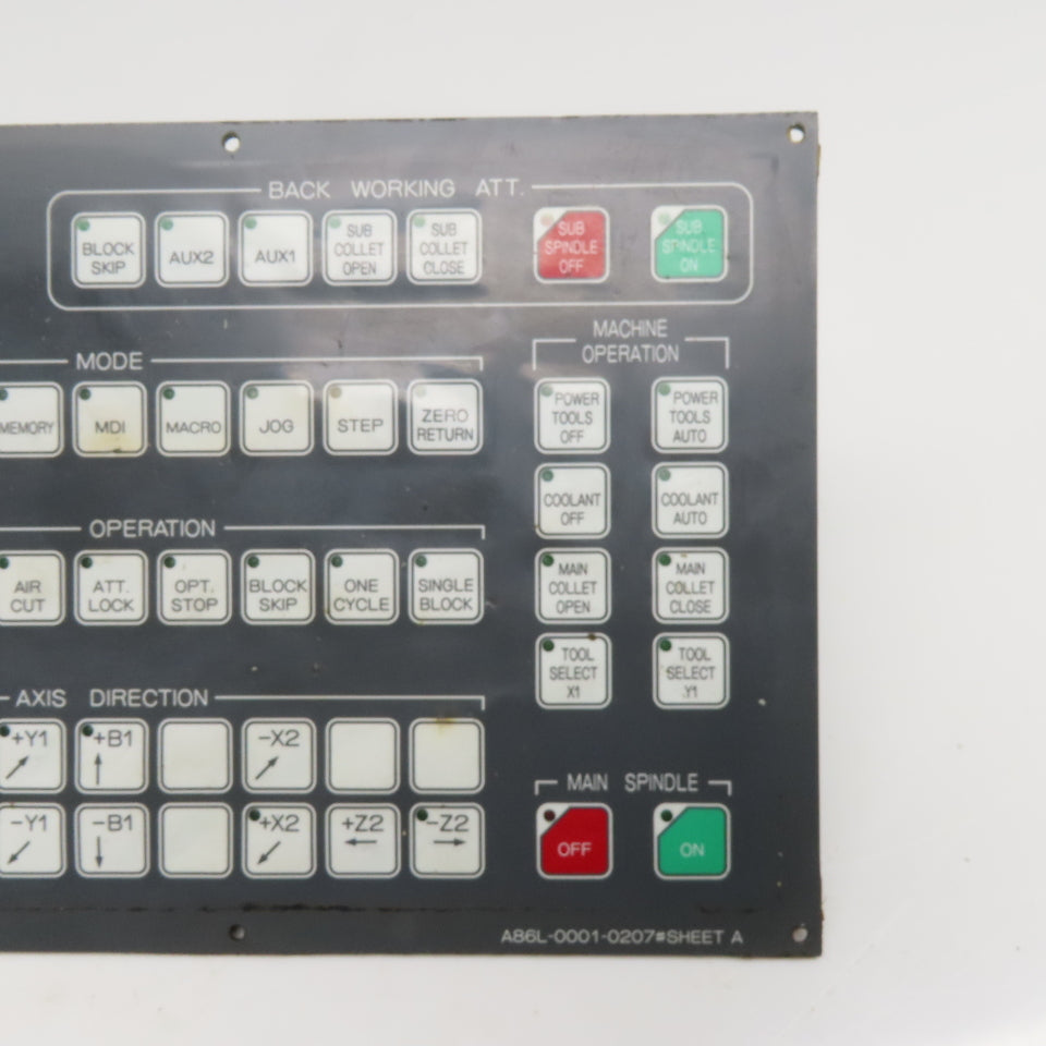 Fanuc A86L-0001-0207 Machine Operator Key Pad Circuit Board