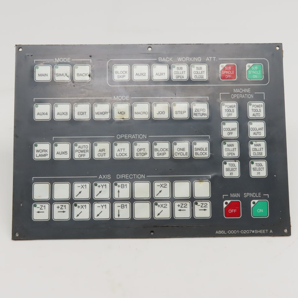 Fanuc A86L-0001-0207 Machine Operator Key Pad Circuit Board