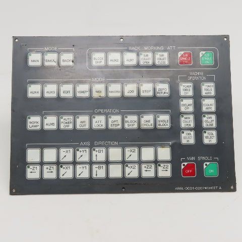 Fanuc A86L-0001-0207 Machine Operator Key Pad Circuit Board