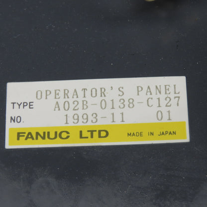 Fanuc A02B-0138-C127 Machine Operator Key Pad Circuit Board E-Stop Jog
