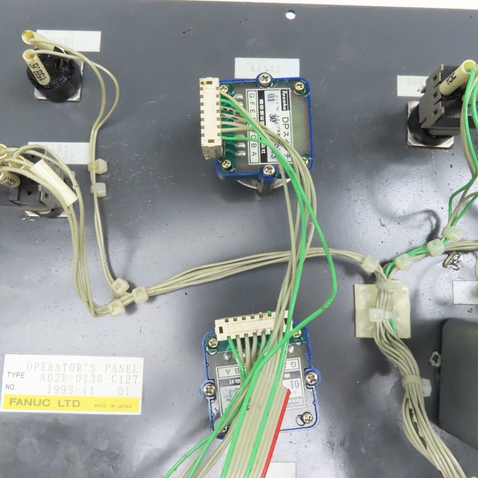 Fanuc A02B-0138-C127 Machine Operator Key Pad Circuit Board E-Stop Jog