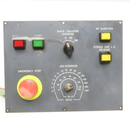 Fanuc A02B-0138-C127 Machine Operator Key Pad Circuit Board E-Stop Jog