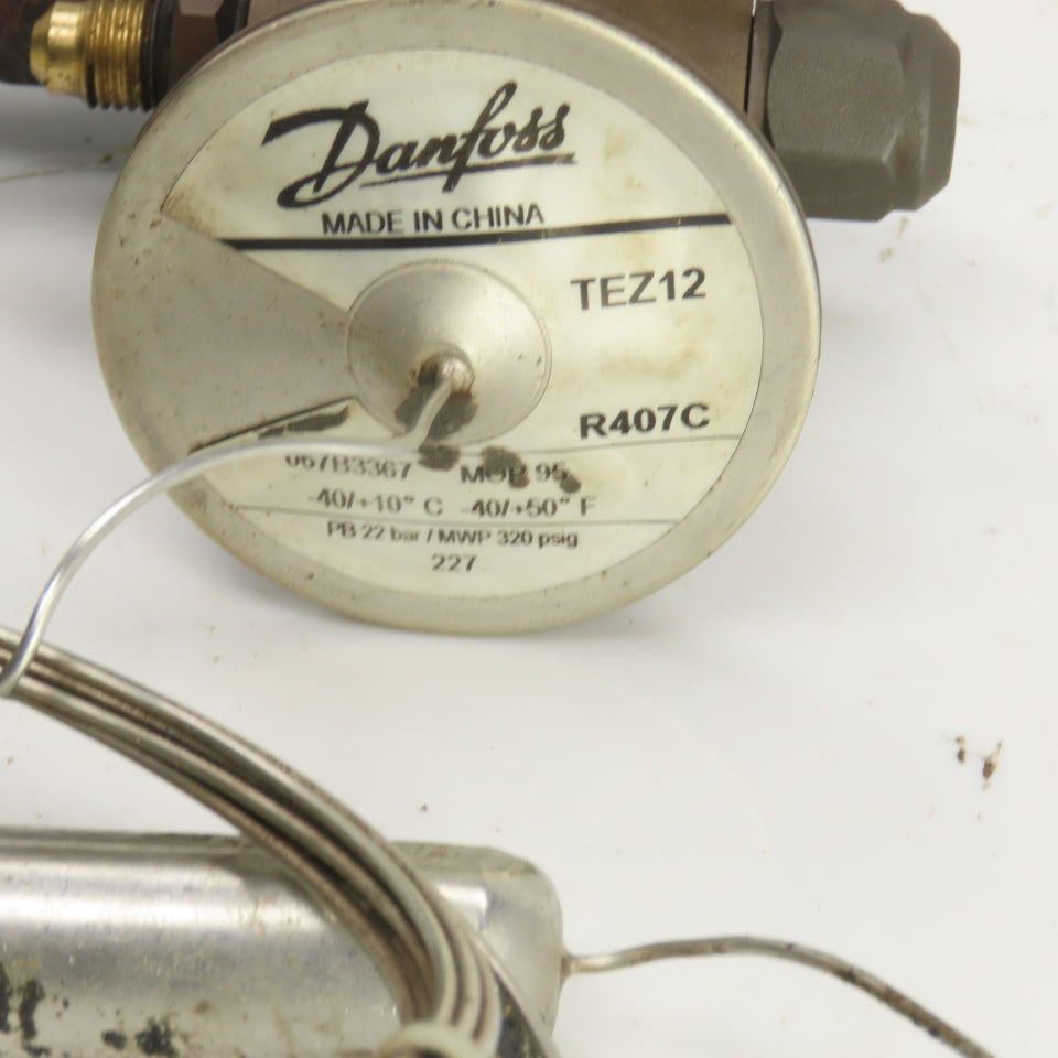Danfoss TEZ12 R407C Thermostatic Expansion Valve 1' x 3/4" Sweat 320PSIG 22BAR