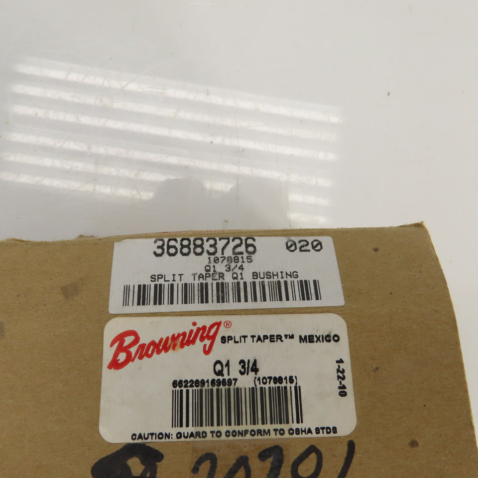Browning 36883726 Type Q Split Taper Sprocket Bushing 3/4" Bore 3/16" Keyway