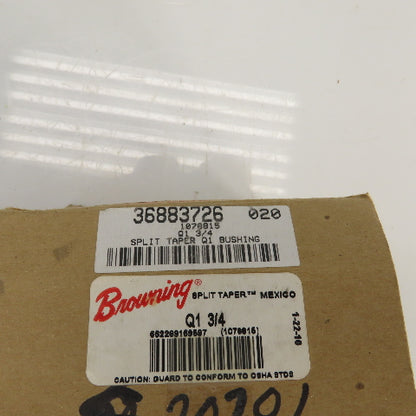 Browning 36883726 Type Q Split Taper Sprocket Bushing 3/4" Bore 3/16" Keyway