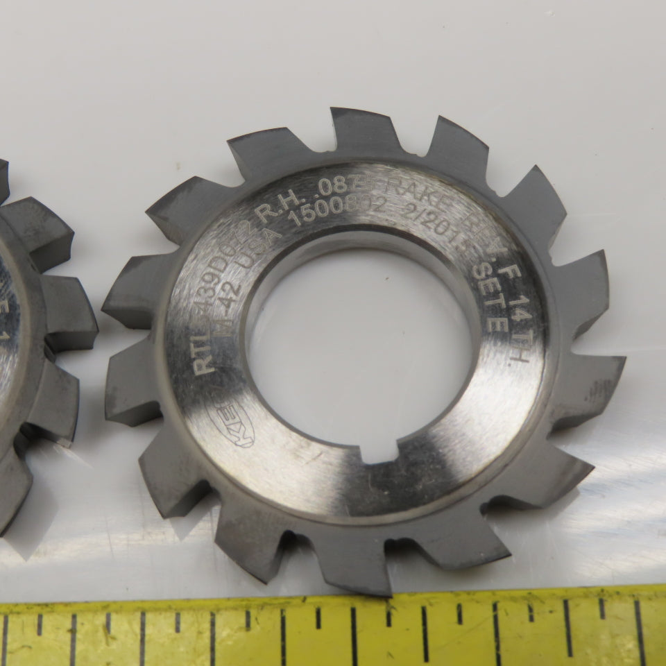 KEO 50mm x 5.09mm Thick .0875 Rake 22.50mm Bore LH/RH Form Cutter Set Of 2