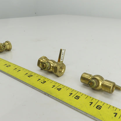Apollo 2GMU3 1/8"FNPT Brass Lever Handle Air Cock Lot Of 3