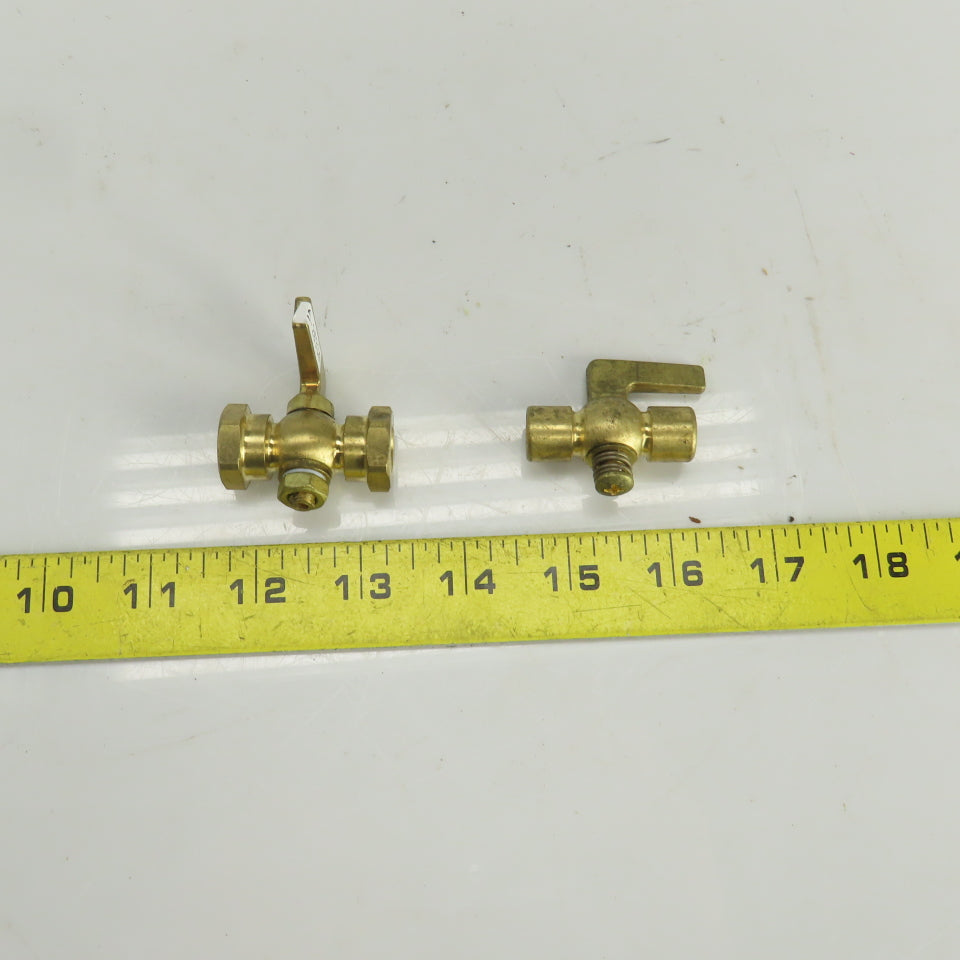 Apollo 2GMU3 1/8"FNPT Brass Lever Handle Air Cock Lot Of 3
