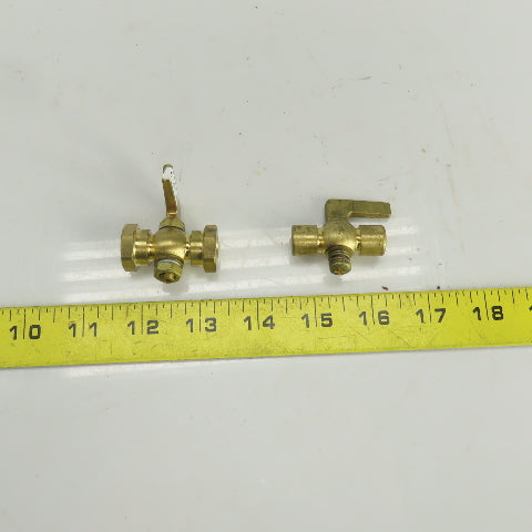 Apollo 2GMU3 1/8"FNPT Brass Lever Handle Air Cock Lot Of 3