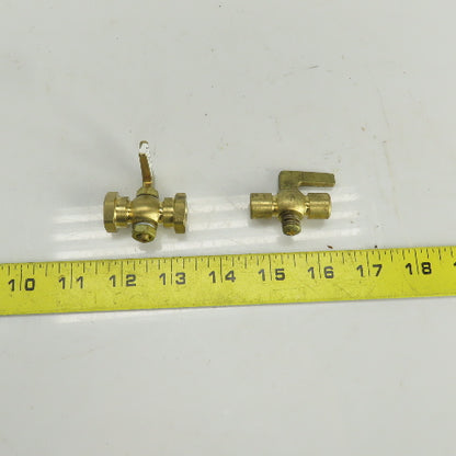 Apollo 2GMU3 1/8"FNPT Brass Lever Handle Air Cock Lot Of 3