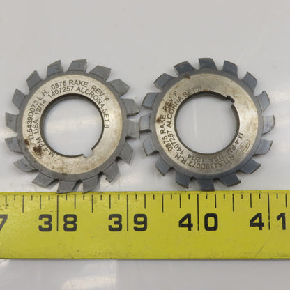 KEO 50mm x 5.09mm Thick .0875 Rake 22.50mm Bore LH/RH Form Cutter Set Of 2