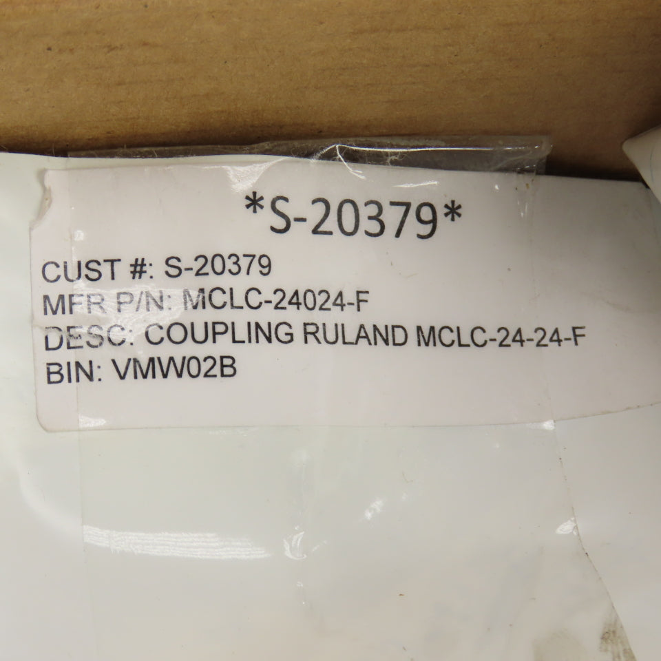 Ruland MCLC-24-24-F 24mm x 24mm Steel Rigid Coupling 45mm OD 75mm OAL Lot Of 2