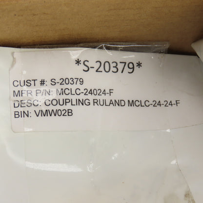 Ruland MCLC-24-24-F 24mm x 24mm Steel Rigid Coupling 45mm OD 75mm OAL Lot Of 2