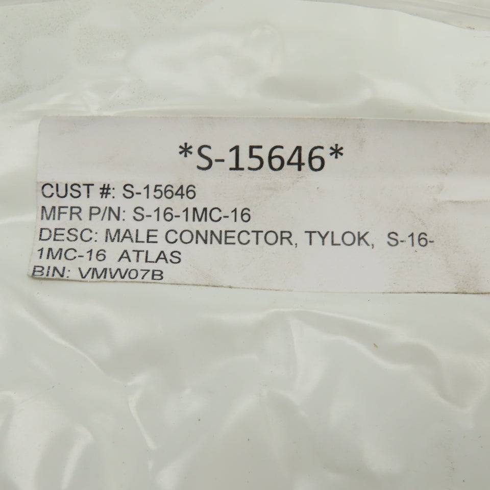 Tylok S-16-1MC-16 1" NPT x 1" Compression Male Connector Steel