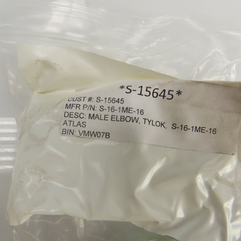 Tylok S-16-1ME-16 1" NPT x 1" Compression Male 90° Elbow Steel