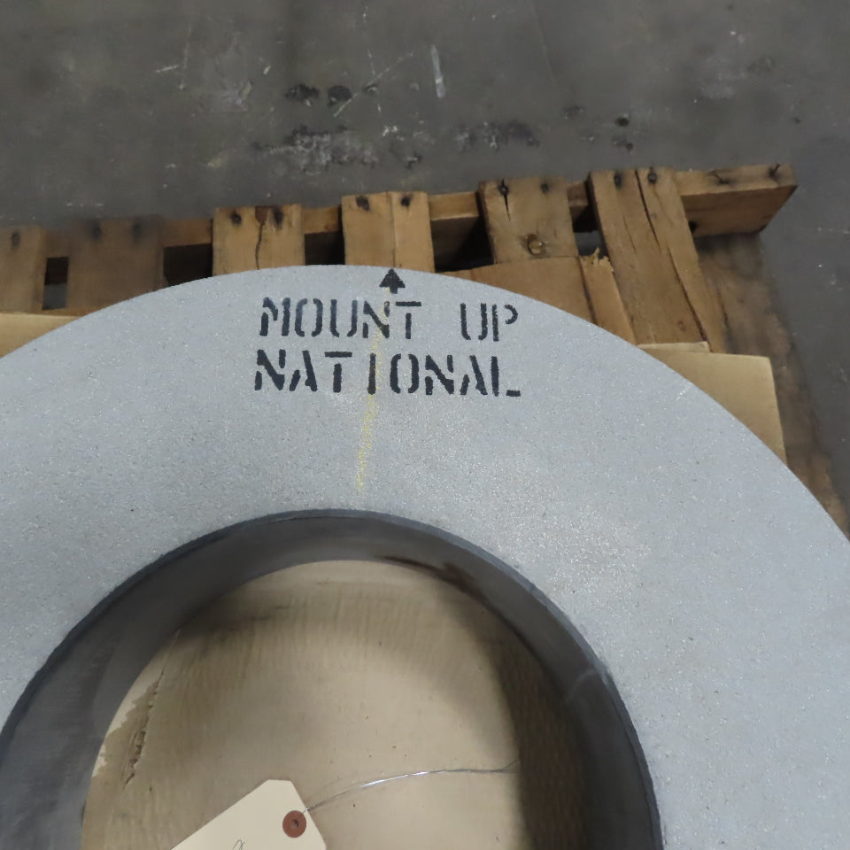 National HA100 L 14 V6W 24"x 5xae Centerless Grinding Wheel 1035RPM Lot of 2