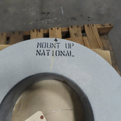 National HA100 L 14 V6W 24"x 5xae Centerless Grinding Wheel 1035RPM Lot of 2