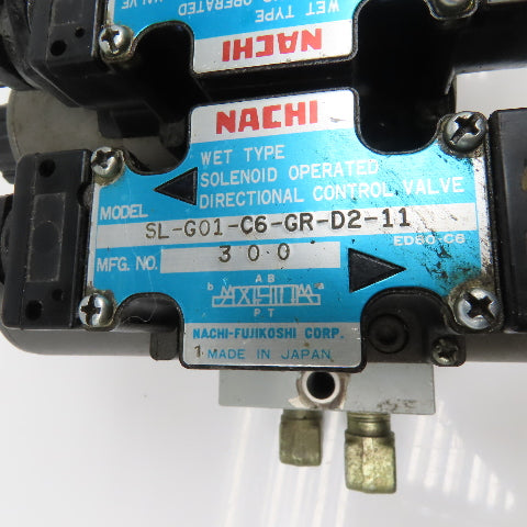 Nachi 	SL-G01-C6-GR-D2-11 2, 3 Position Hydraulic Solenoid Valve Bank Manifold