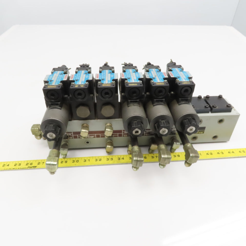 Nachi 	SL-G01-C6-GR-D2-11 2, 3 Position Hydraulic Solenoid Valve Bank Manifold