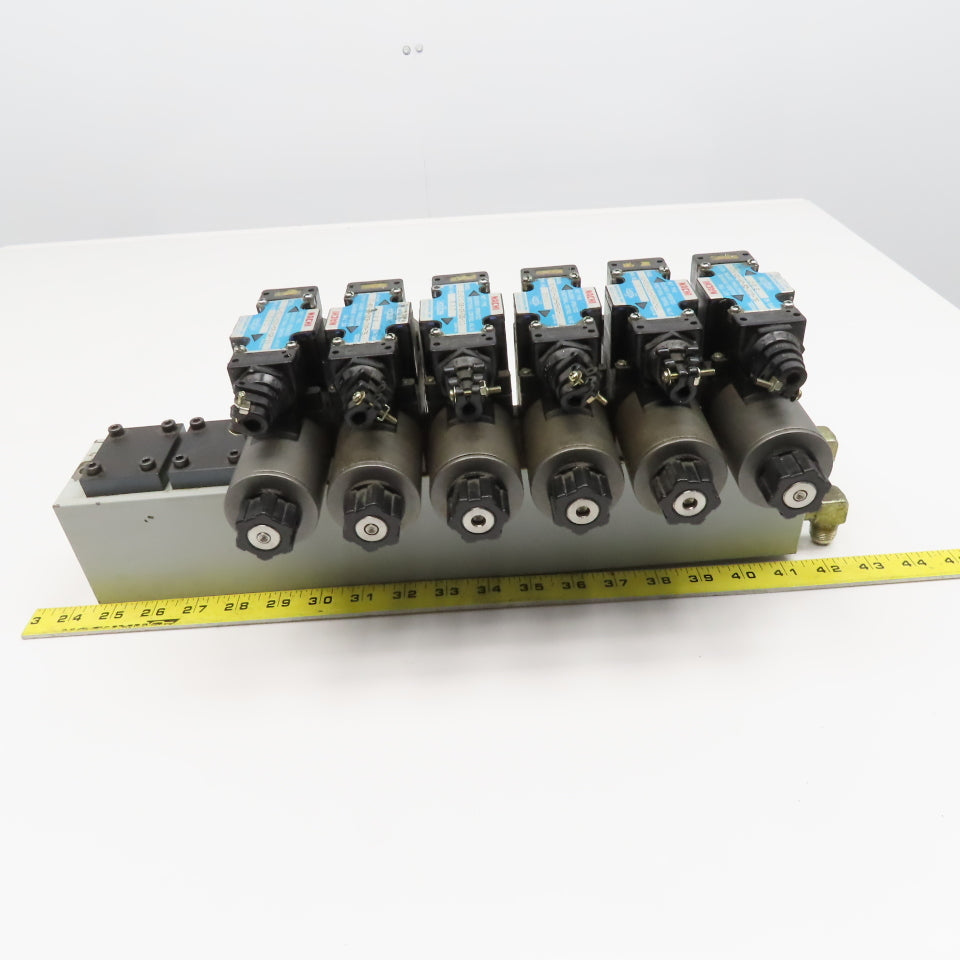 Nachi 	SL-G01-C6-GR-D2-11 2, 3 Position Hydraulic Solenoid Valve Bank Manifold